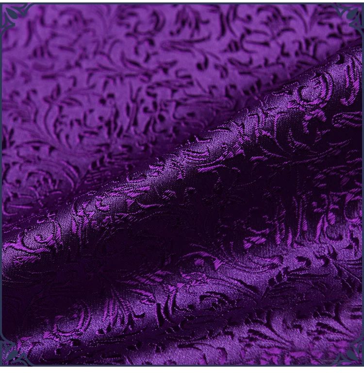 Фиолетовый пшеничный цветочный металлик жаккард парча ткань, фетр атласная ткань костюм платье швейная ткань для лоскутной обивки