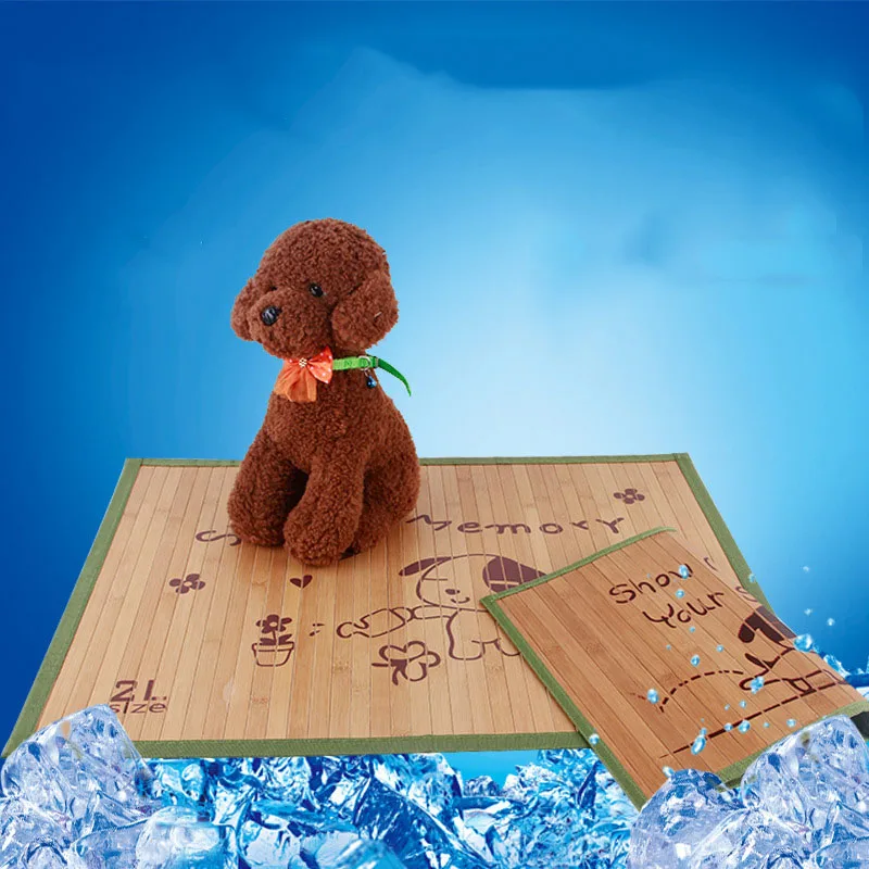 cheap Summer Pet Cooling Mats Cooler Bed Mattress for Small Medium Big Dogs Cats Cool Pet Sofa Cushion Carbonized Bamboo Mat Kennel