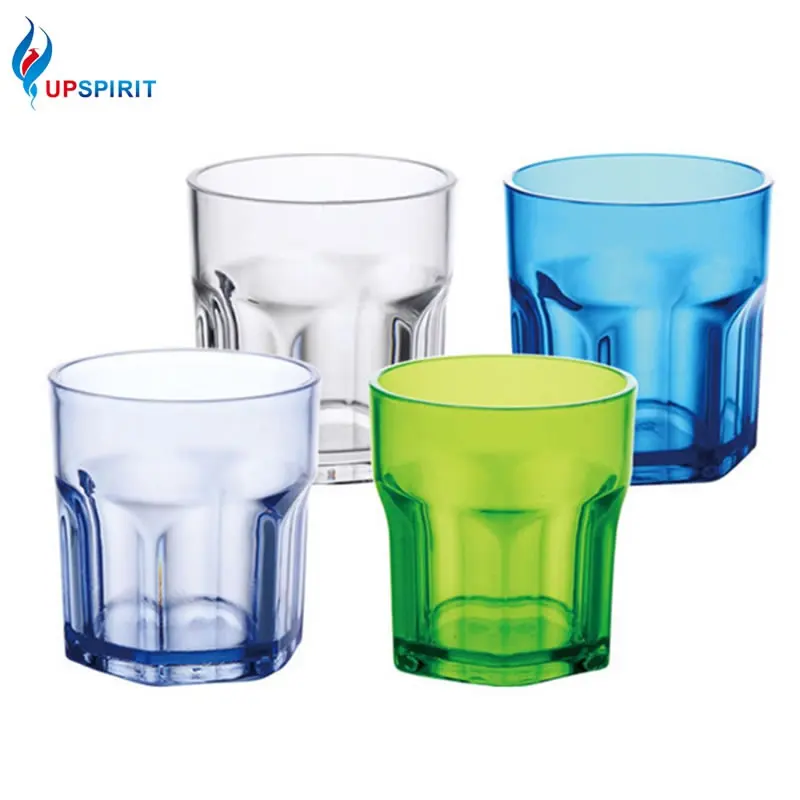 

Upspirit Acrylic Drinking Cup Beer Steins Hexagonal Shape Whiskey Cocktail Cup Sodas Wine Beer Glass Party Bar KTV Drinkware