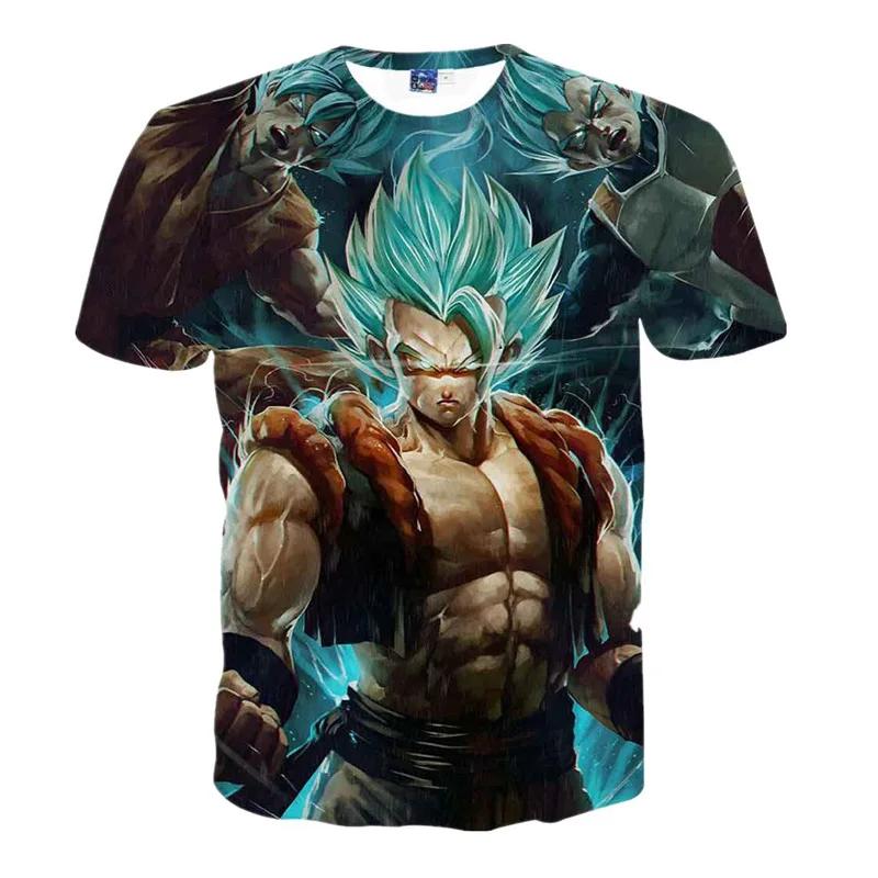 Новый Dragon Ball Z футболки мужские летние 3D печать супер сайян Сон Гоку черный Zamasu Вегета Dragonball Повседневная футболка Топы футболки