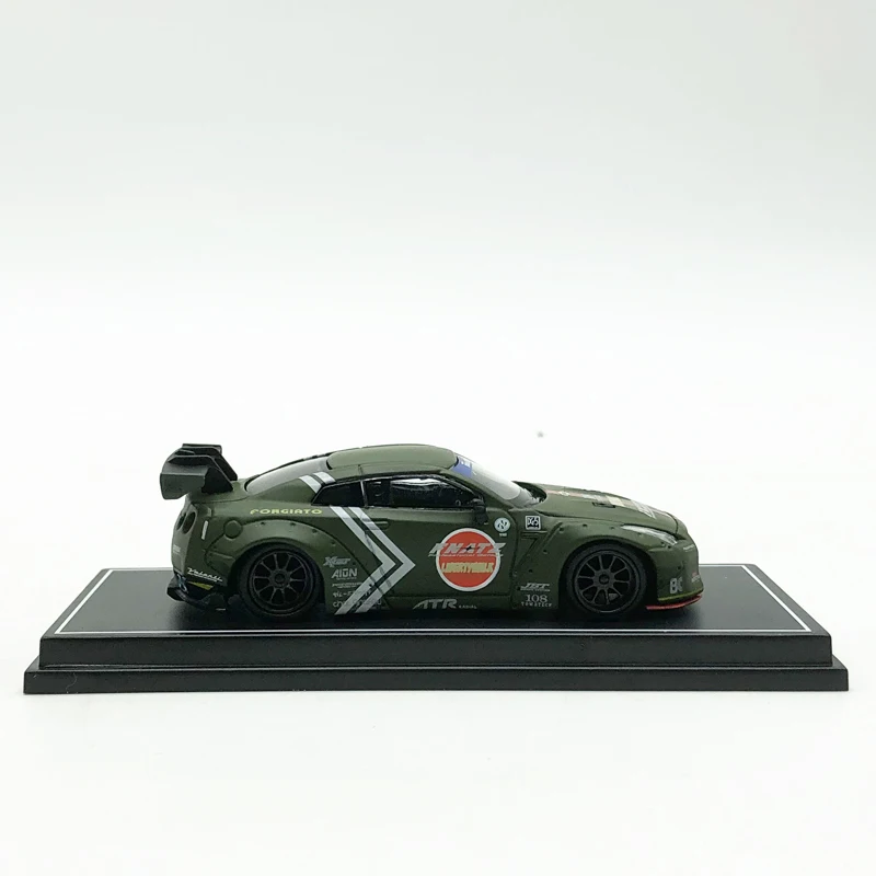 1: 64 литья под давлением сплав металла Nissan Gtr-lb Nissan Япония Бог войны широкая модификация автомобиля миниатюрная сцена модель