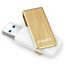 EAGET F50S High Speed USB 3.0 Flash Drive Pen Drive 128GB 256GB Luxury Gold Metal waterproof Gift memory stick pendrive Cle