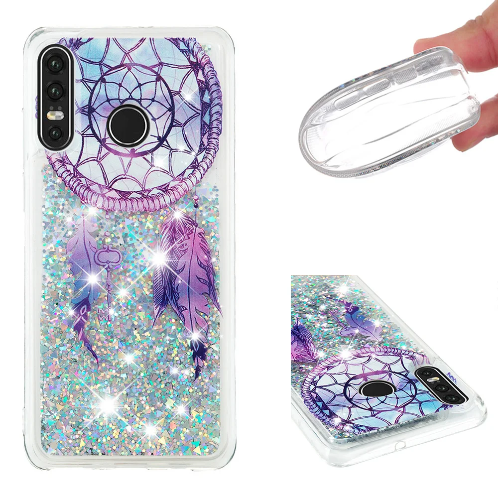 

Fashionable cartoon painting is suitable for Huawei P30 Lite dynamic quicksand anti - falling mobile phone shell