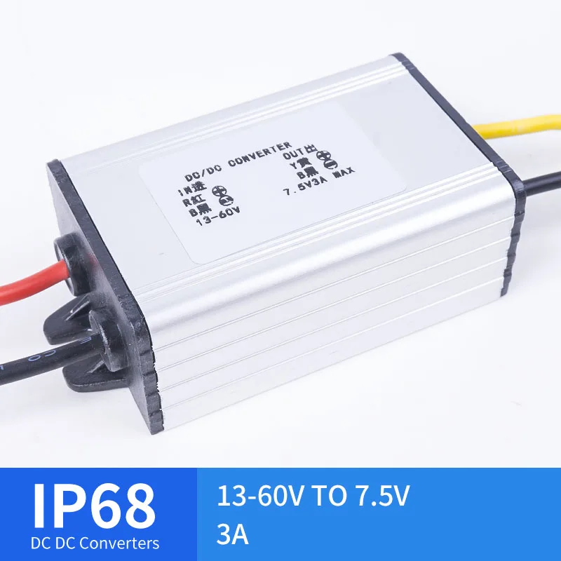 

13-60V TO 7.5V 3A DC Converter Waterproof Golf Cart Converter Reducer High Quality RCNUN CE RoHS