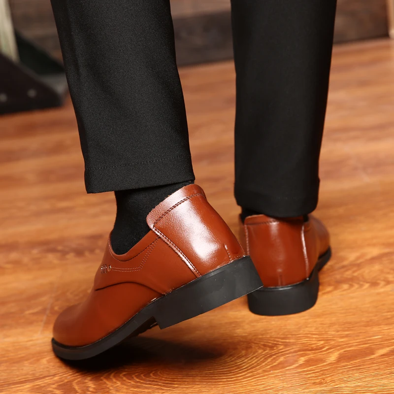 classic leather mens dress shoes luxury brand slip on male footwear wedding work flat office formal italian oxford shoes for men (18)