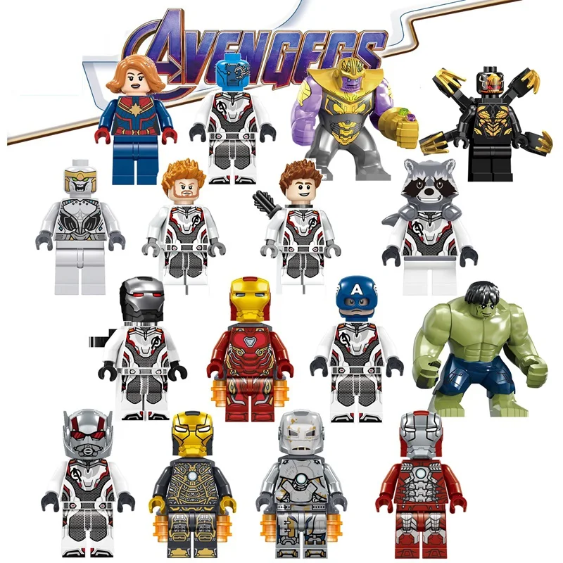 Игрушечные фигурки Legoed Marvel Минифигурки Железный человек Sipderman строительные