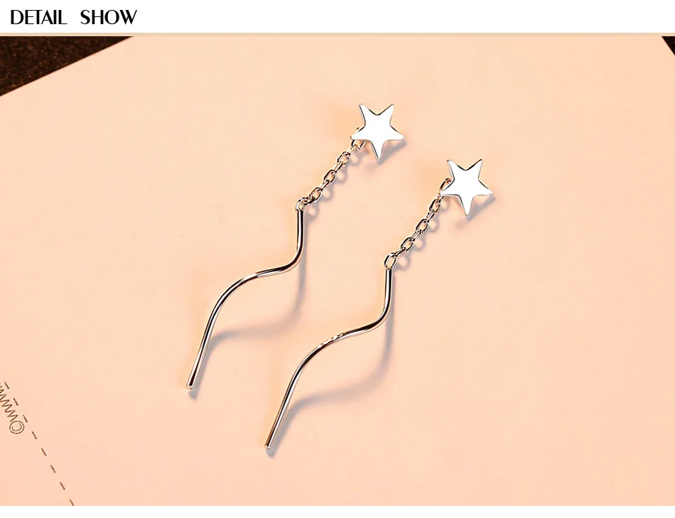 

S925 Sterling Silver Earrings Creative Fashion Pentagon Hook Earrings CBM02