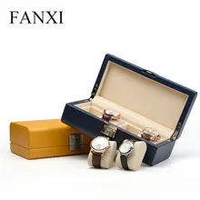 2019 Top Quanlity Watch Storage Box New Round Corner PU Watch Display Box With Pillow And Lock Fashion Jewelry Gift Boxes W049 wholesale cardboard material watch box new black red blue jewelry gift boxes case new men s watch storage boxes case