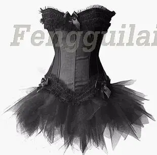 

Fast Shipping Women Sexy Gorgeous Burlesque Corset &Tutu /Skirt Fancy Dress Outfit Halloween Costume