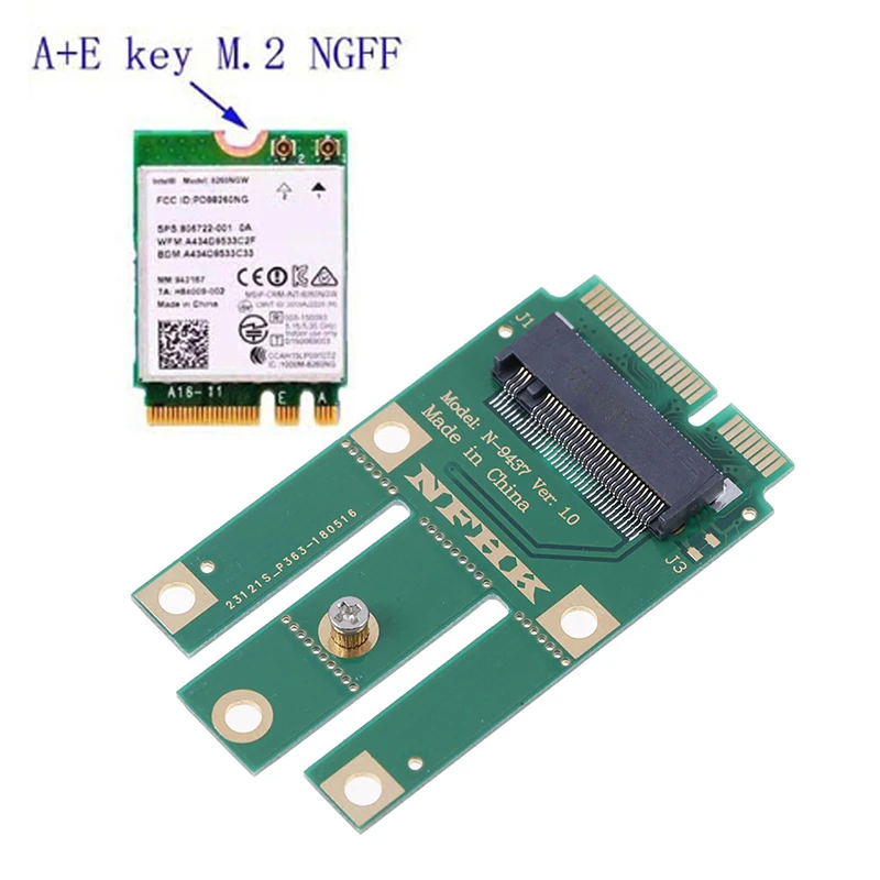 A+ E ключ A ключ M.2 NGFF беспроводной модуль к мини PCIE адаптер для Wi-Fi Bluetooth беспроводной карты