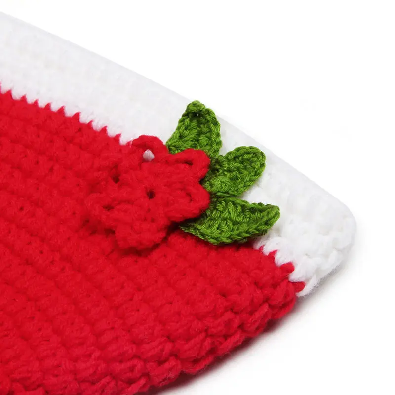 Детская Рождественская Шляпа Санты вязаная шапка Санты для фотографий новорожденных Рождественская Детская одежда Рождественский подарок вязаная крючком мультяшная шляпа H957S