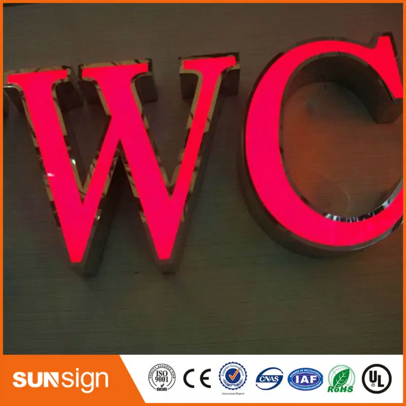 

custom front lit channel letters sign with LED light