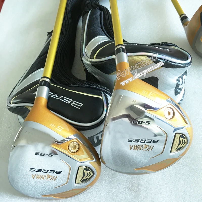 New Golf Clubs HONMA S-03 4Star Golf Fairway Woods set 3/15 5/18 Graphite Golf shaft  R or S flex Golf  headcover Free shipping