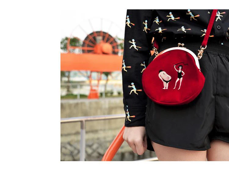 YIZI STORE новая сумка через плечо с художественной вышивкой, бархатная простая сумка на плечо для мобильного телефона, сумка для девочек