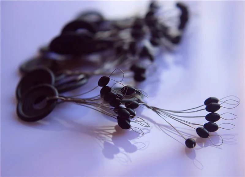 10Group 60pcs Space Bean Resistance Not To Hurt The Line tackle Vertical Rod Clip/o-shaped Ring Fishing Accessories ZB156