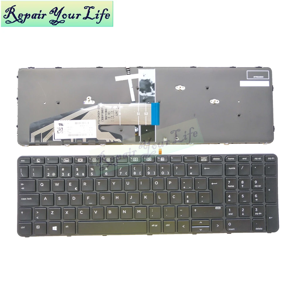 Португальский Клавиатура ноутбука с подсветкой для hp Probook 450 G3 450 G4 455 G3 470 G3 PO PT клавиатура X63 SG-80660-2PA SN6146BL