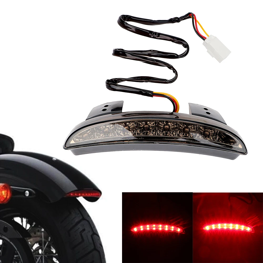 

8 LED Motorcycle Rear Warning Light Universal Cycling Safety Tail Lamp Brake Light Fender Edge Lamp Motor Accessories