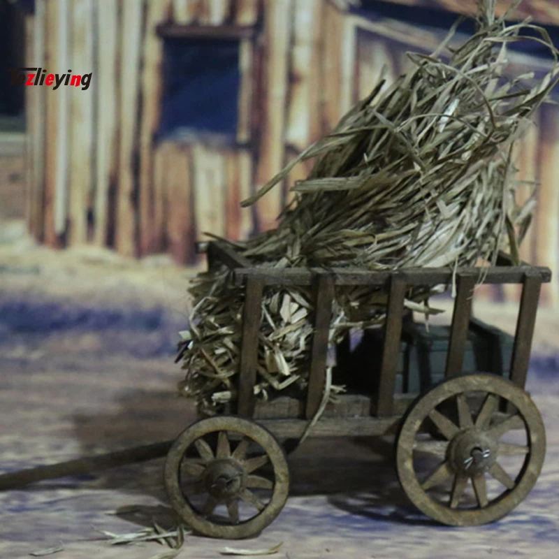 

1/6 scale military trolley wooden II battlefield soldiers scenario four-wheeled tractor for 12-inch action figure toy model