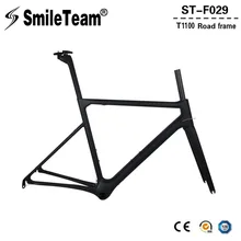 SmileTeam 2018 New T1100 Full Carbon Road Bike Frame Aero Monocoque Carbon Racing Bicycle Frame Di2 & Mechanical Road Frame 780g