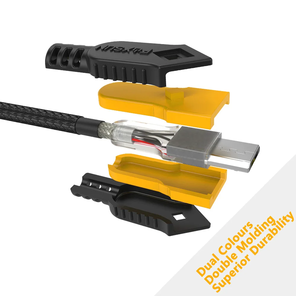 مايكرو usb كابل الروبوت شاحن كابل النايلون مضفر مزامنة و شحن سريع لسامسونج ، أوقد ، الروبوت الذكية ، المجرة s7