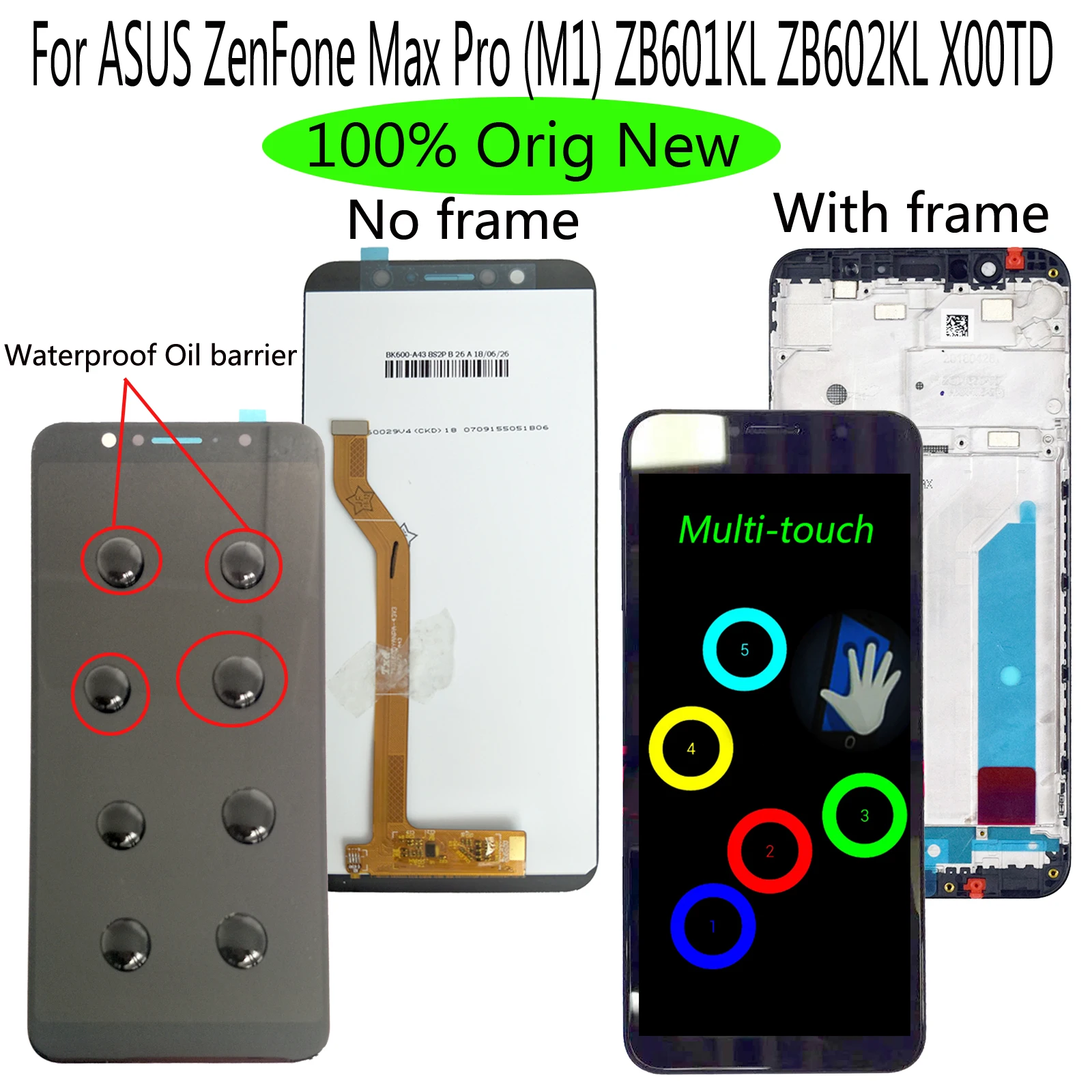 

Shyueda 100% Orig New 5.99" For ASUS ZenFone Max Pro (M1) ZB601KL ZB602KL X00TD AAA+ IPS LCD Display Touch Screen Digitizer