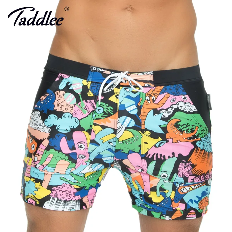 

Taddlee Brand New Men Swimwear Swimsuits Board Surf Shorts Long Brazilian Traditonal Cut Basic Boxer Trunks Plus Big Size XXL