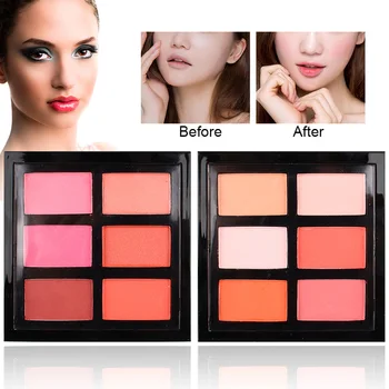 

High Quality Makeup Blush Blusher 6 Colors Long Lasting Brighten Cosmetics Beauty for Women