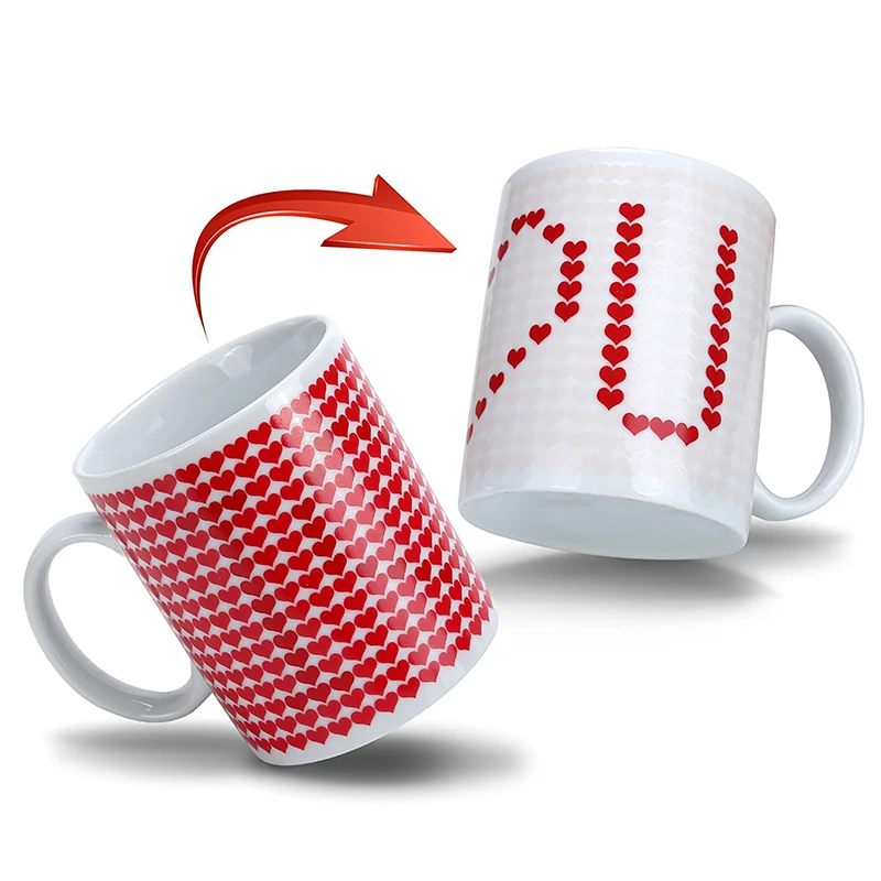 1 pc Creative Color-Changing Mug I Love You Magic Cup