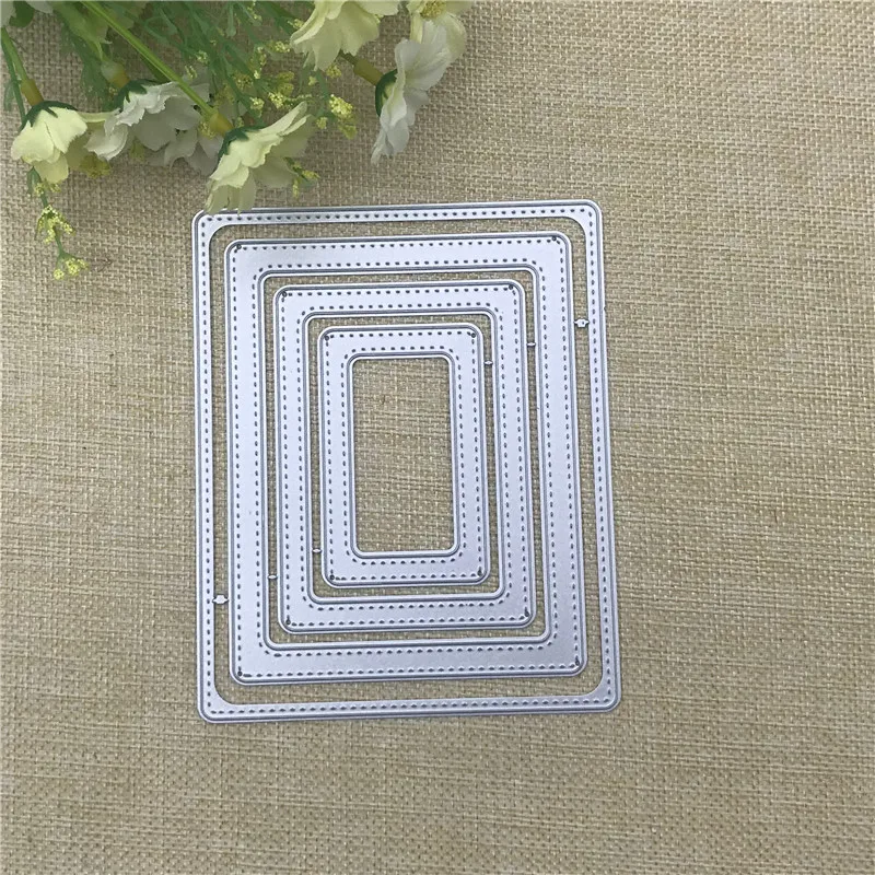 

Stitched rectangle frameMetal Cutting Dies Stencils For Card Making Decorative Embossing Suit Paper Cards Stamp DIY