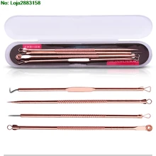 4 шт./компл. от акне и черных точек прыщей, лечение Pin Наборы комедонов Pin иглы инструмент