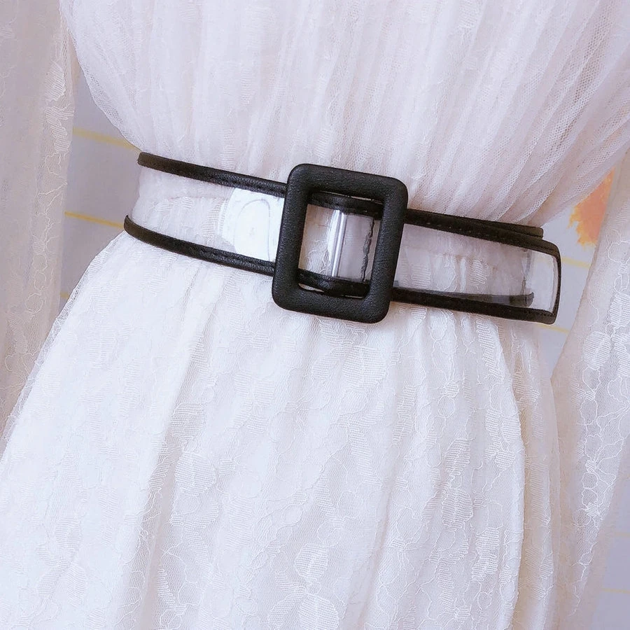 saia jeans com cinto largo