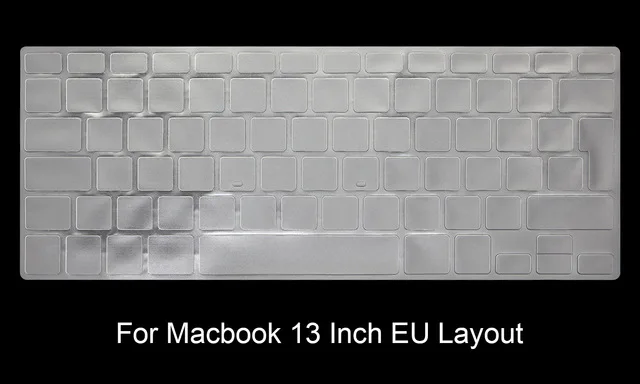 Для Apple Macbook Air Pro с retina 11 12 13 15 17 Сенсорная панель 13,3 15,4 чехол для клавиатуры Евро европейская версия - Цвет: Air 13 A1466 A1369