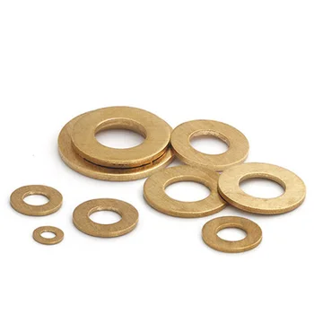 

M10 M12 M14 M16 M18 M20 M22 M24 M30 Brass gasket washers flat pad thickened gaskets meson 20mm-54mm Outside Diameter
