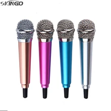 3,5 мм портативный мини микрофон конденсаторный микрофон для iPhone Android смартфон ПК Ноутбук 500 шт./лот