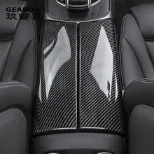 Автомобильный Стайлинг укладка Tidying подлокотник коробка защитные наклейки крышка для Mercedes Benz GLC C Class W205 X253 интерьерные авто аксессуары