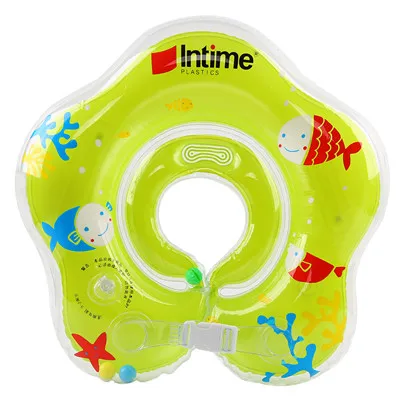 Летний открытый 1-18 месяцев ребенка плавать ming шеи поплавок младенческой ванной кольцо регулируемая безопасность плавать надувной Прямая поставка