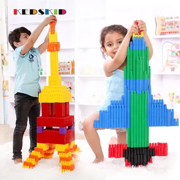 

For Kids Building Blocks Toy for Children 1 Bag Educational Assembling Bricks Plum Blocks Learning Toys