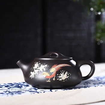

Quality Goods Full Manual Raw Ore Black Zhuni Clay Stone Ladle Pot Kungfu Online Teapot Tea Set A Piece Of Generation Hair