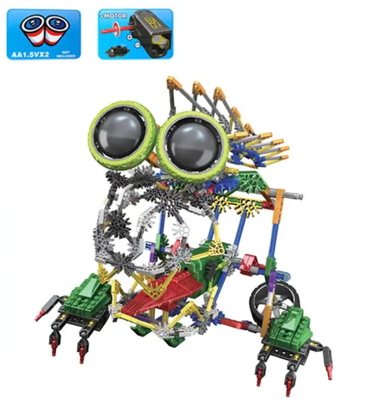 

A0139 LOZ plastic electric building blocks children kids DIY educational toys gift robot big eyes Green mouth monster