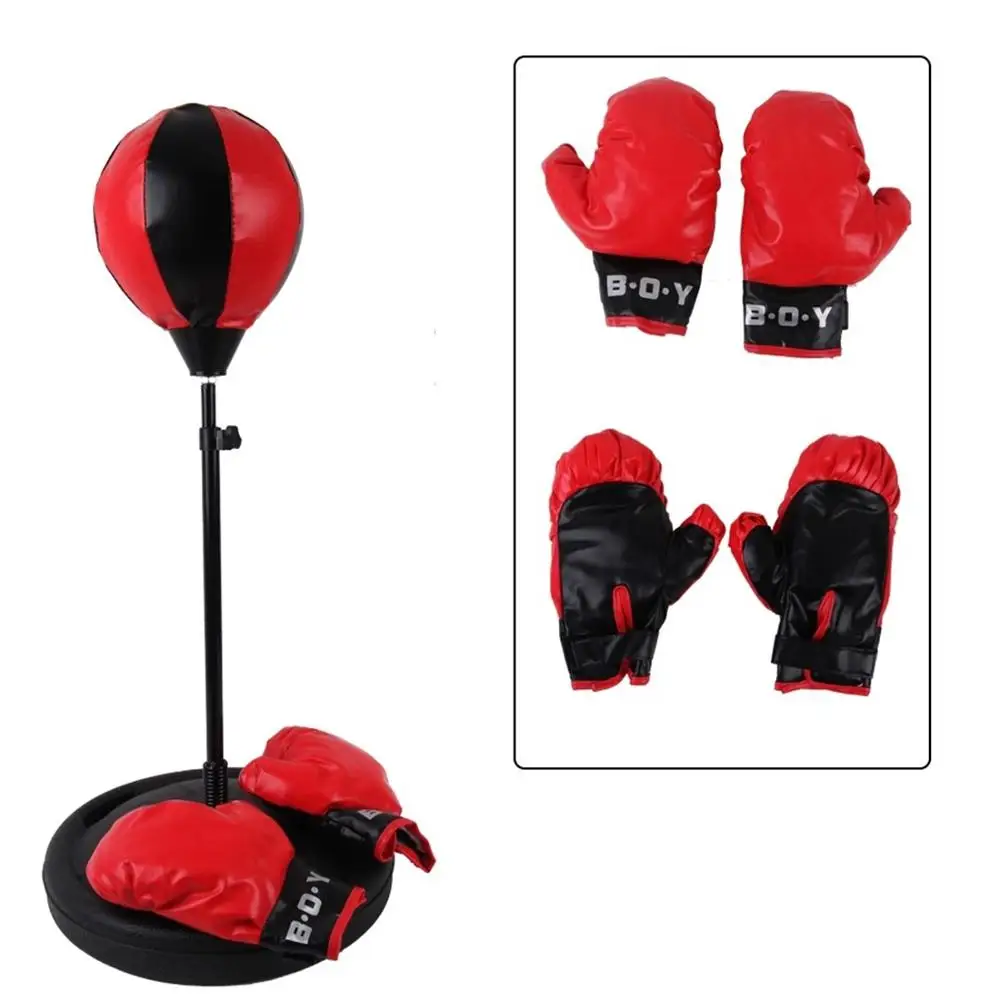 Kids Full Boxing Punching Set with Punching Bag Gloves and Adjustable