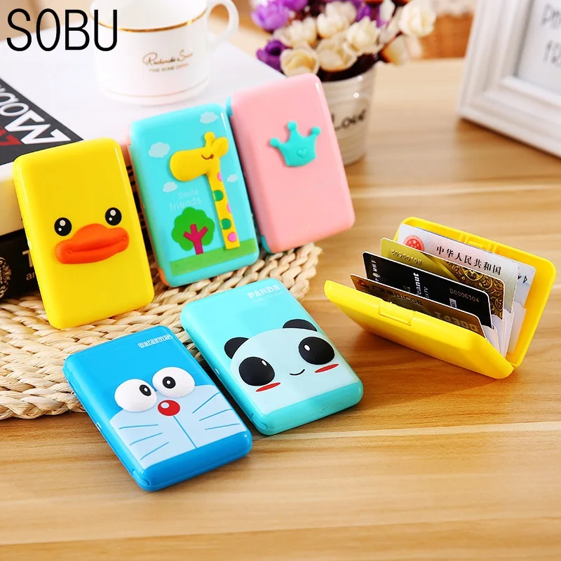 

3D Stereo cartoon 12 Bit Card Case Business Card Holder Men Women Credit Passport Card Bag ID Passport Card Wallet coin bag H109