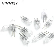 Hinnixy 20 шт 10 Вт 20 Вт 30 Вт AC6V G4 галогенная лампа с регулируемой яркостью супер яркий теплый белый Высокое качество прозрачные вставленные бусины хрустальные лампы