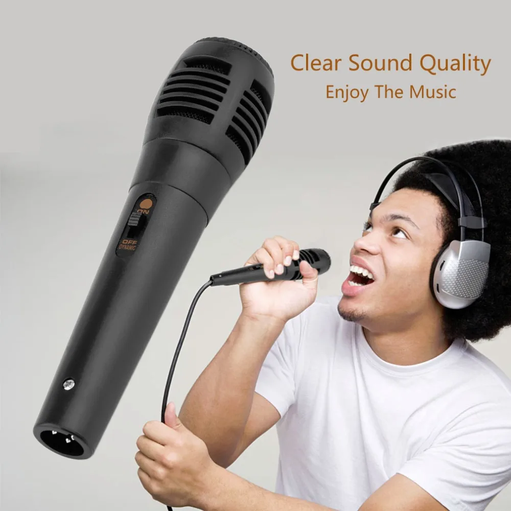 

Hot Promotion Universal Wired Uni-directional Handheld Dynamic Microphone Voice Recording Noise Isolation Microphone Black
