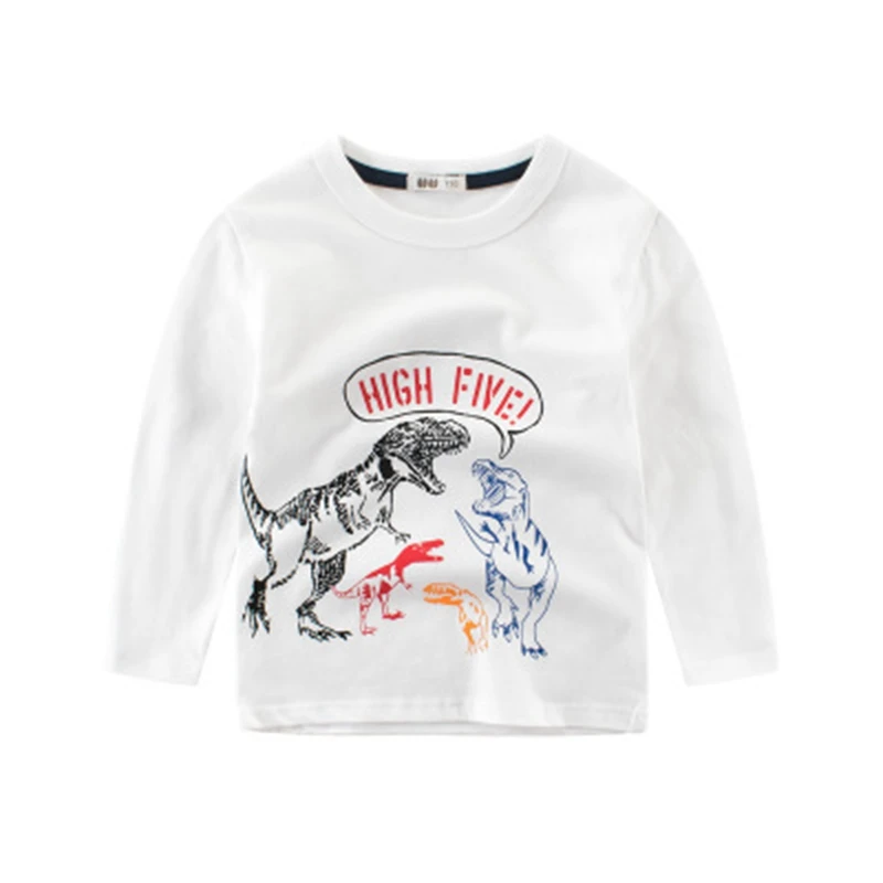 Baby T-shirt boys Children's 1-10Y Casual Tops Clothing Full Long sleeve Tees shirt Cotton Cartoon animal printed kids Sweatshirts clothes (2)