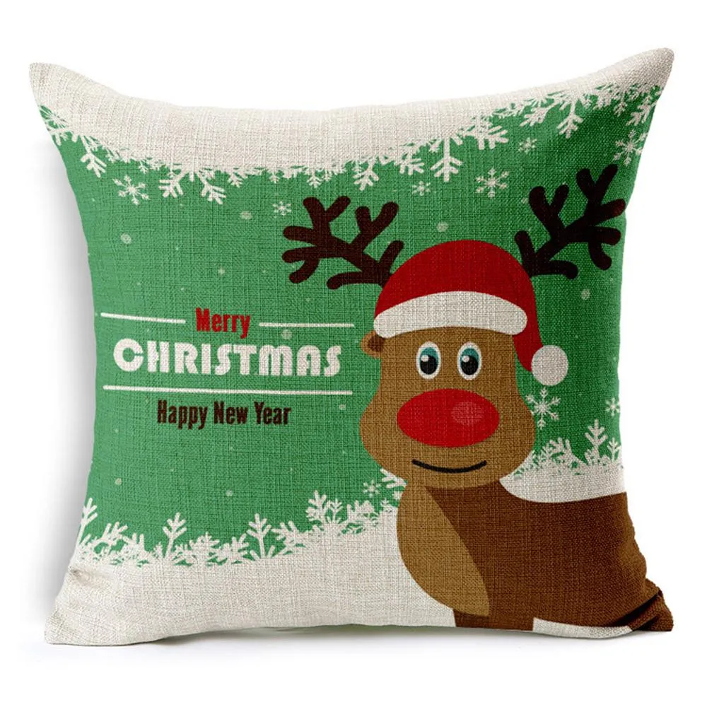 Natale cuscino cuscini decorativi Di Natale Alce Cotone Lino Blended Cuscino Della Copertura Della Cassa cuscino