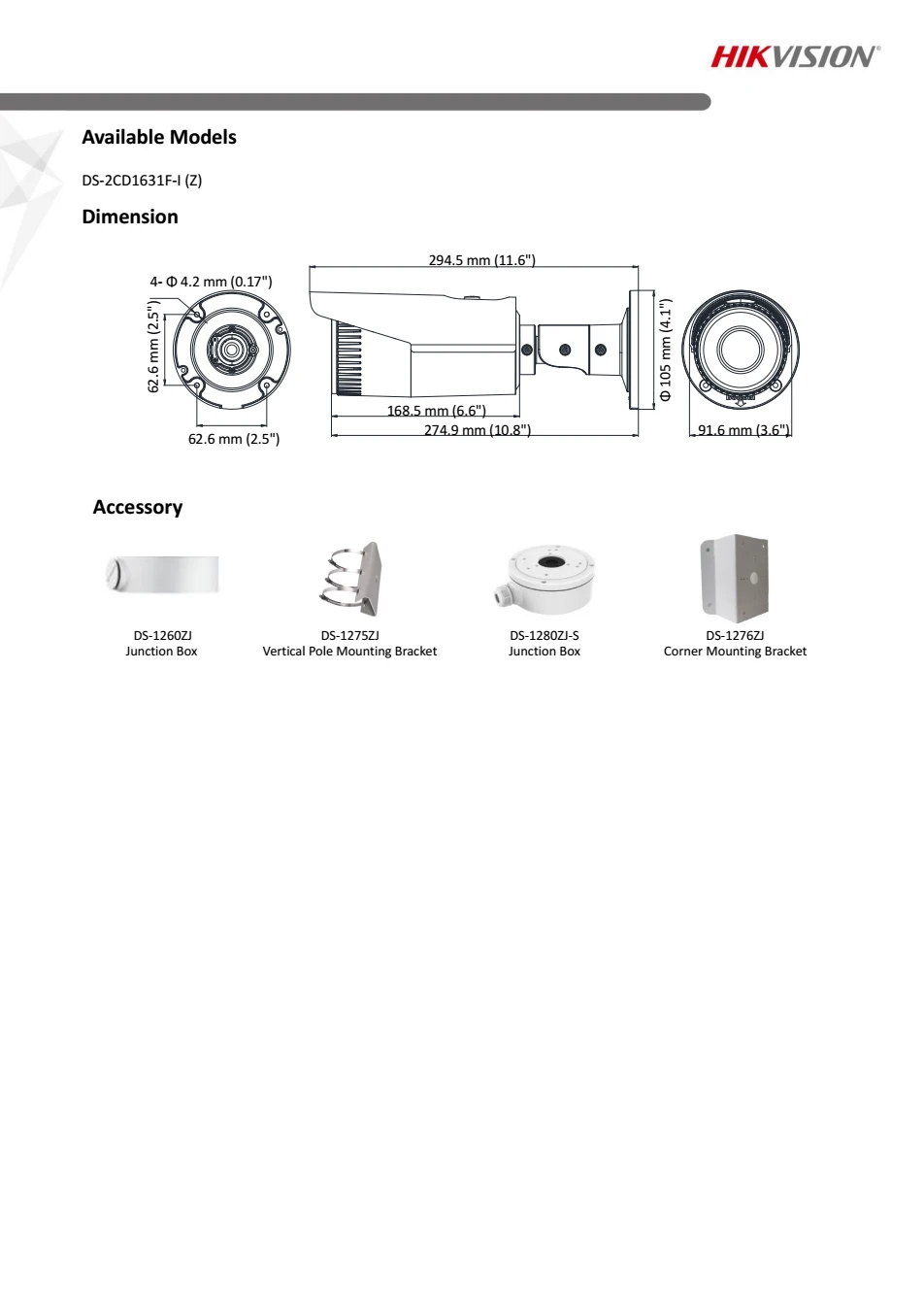DS-2CD1631FWD-I(Z) 3