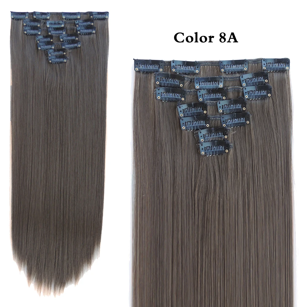 Qjz13055 1p Xi. rocks волосы для наращивания на заколках, парик, синтетические волосы для наращивания, прямые волосы на заколках, термостойкие волосы