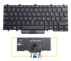 Ssea Фирменная Новинка США клавиатура для Dell Latitude e5450 e7450 Клавиатура ноутбука без рамки ноутбука