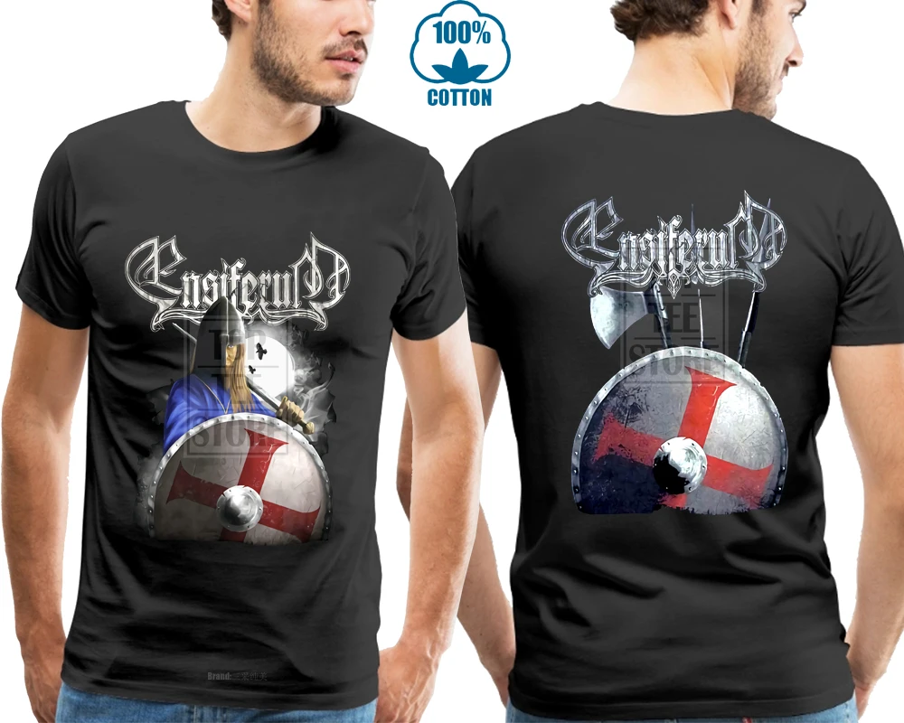 Футболка с металлическим ремешком Ensiferum Viking размеры S M L Xl | Мужская одежда