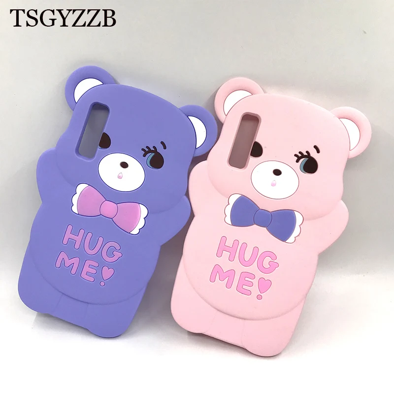 

For Samsung Galaxy A7 2018 Case A750 3D Cute Cartoon Hug Bear Soft Silicone Back Cover For Samsung A7 2018 SM-A750 Phone Cases